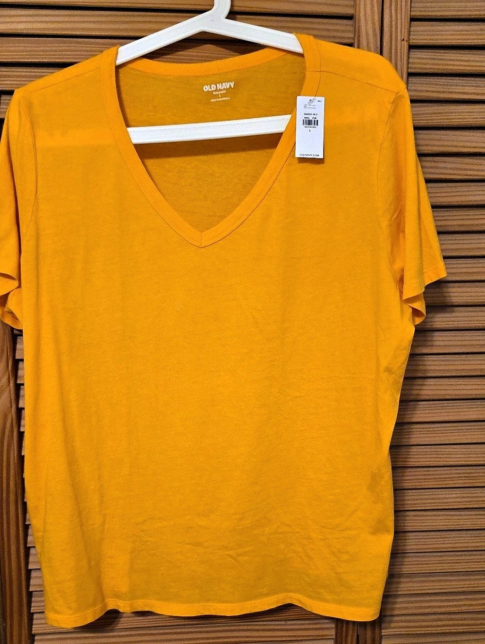 Old Navy EveryWear V-Neck T-Shirt Short Sleeve Top Orange Large